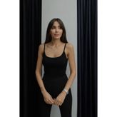 RAMİOR COLLECTION Kadın Siyah Askılı Bluz | Polyamid Kumaş, Esnek, Toparlayıcı, Basic