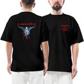 Rammstein Angel Ön Arka Baskılı Siyah Oversize Tişört