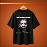 Rammstein Baskili Oversize Unisex Tisort - Siyah