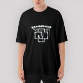 Rammstein Chain Logo Oversize Siyah Tişört
