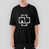 Rammstein Classic Distorted Oversize Siyah Tişört