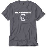 Rammstein Logo 2 Gri Tişört