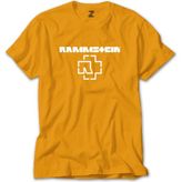 Rammstein Logo 2 Sarı Tişört - 4XL