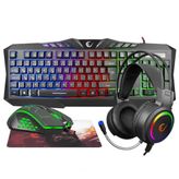 Rampage KM-404 Argenti Rainbow Aydınlatmalı Gaming Q Klavye Kulaklık ve Mouse Set