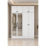 Rani Mobilya Rani EA177 Modern Portmanto 8 Kapaklı Aynalı Raflı Askılı Ayakkabılık Vestiyer Beyaz