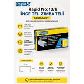 Rapid No:13/6 İnce Tel Zımba Teli 5000 Adet