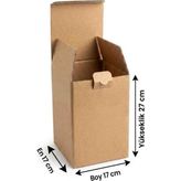 Rass 17×17×27CM 3 Adet Çift Oluk E-Ticaret Karton Kutu (Kraft)