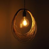 Rattam Bambu, Hasır, Rattan Avize Sarkıt: Unıverse 35CM - Siyah