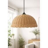 Rattan Bambu Hasır Avize Aydınlatma