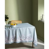 Ravage Polycotton Masa Örtüsü - Gri/Mint - 150x150 cm