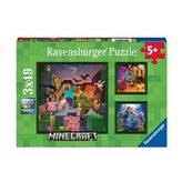 Ravensburger 056217 Minecraft 3x49 Parça Puzzle