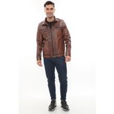 RaVienne Rv Boris Erkek Deri Mont - 3XL - Camel