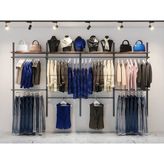 Ravéon Askılık Butik Rafı, Sistemi, Mağaza Stand, Giyinme ODASI-245X200 cm - Kahverengi