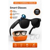 RAYLAX Akıllı Kameralı Gözlük Yapaya Zeka 1080p Kayıt HD Kamera Fotoğraf Video Kayıt Bluetooth Güneş Gözlük