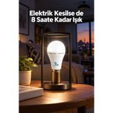 RBR 15W Şarjlı Led Ampul Elektrik Kesintisinde Yanan Acil Durum Işığı Aydınlatma