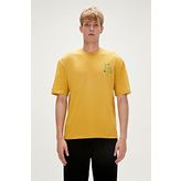 Re-Black Recycle Cider Sarı T-Shirt Baskılı Erkek Tişört