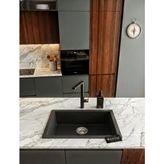 Real Stone K012 Gordion 60 Siyah Granit Mutfak Eviyesi
