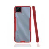 Realme C25 Platin Silikon Kırmızı Kılıf