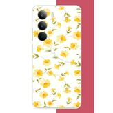 Realme C75 Uyumlu Sarı Çiçek Pattern Baskılı Silikon Kılıf