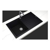 RealStone P004 Troya 86 Siyah Granit Eviye