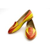 Red and Yellow Pattern Babet Ayakkabı OMR7209