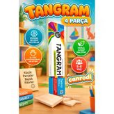 Redka T Tangram Ahşap Zekâ Oyunu – 4 Parça İle 100 Farklı Şekil