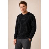 Redline Continu Erkek Kışlık Regular Fit Kışlık Bisiklet Yaka Sweatshirt Siyah
