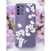 Reeder S19 Max Pro S Art White Flowers Tasarımlı Şeffaf Telefon Kılıfı Çok Renkli