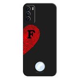 Reeder S19 Max Pro S İle Uyumlu Siyah F-Harfli Touch of Love Desenli Silikon Kılıf
