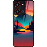 Reeder S19 Max Pro S Zoom Günbatımı Tasarımlı Glossy Telefon Kılıfı Çok Renkli