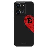 Reeder S19 Max Pro S Zoom İle Uyumlu Siyah E Harfli Touch of Love Desenli Silikon Kılıf