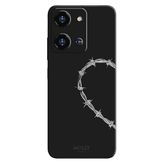 Reeder S19 Max Pro S Zoom İle Uyumlu Siyah heart string Desenli Silikon Kılıf