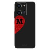 Reeder S19 Max Pro S Zoom İle Uyumlu Siyah M-Harfli Touch of Love Desenli Silikon Kılıf