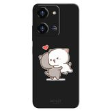Reeder S19 Max Pro S Zoom İle Uyumlu Siyah Meow Hug Desenli Silikon Kılıf