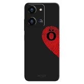 Reeder S19 Max Pro S Zoom İle Uyumlu Siyah O-Harfli Touch of Love Desenli Silikon Kılıf
