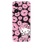 Reeder S19 Max Pro S Zoom İle Uyumlu Siyah Pink Kiss Kitty Desenli Silikon Kılıf