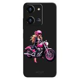 Reeder S19 Max Pro S Zoom İle Uyumlu Siyah Pink Rider Desenli Silikon Kılıf