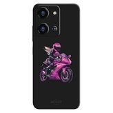 Reeder S19 Max Pro S Zoom İle Uyumlu Siyah Pink Rush Desenli Silikon Kılıf