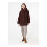 Refka Atkı Detaylı Kaban - Bordo -