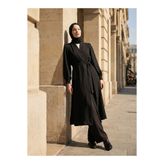 Refka Bağlama Detaylı Abaya- Siyah - Refka