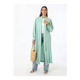 Refka Bağlama Detaylı Abaya - Yesil - Refka
