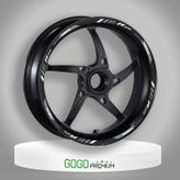 Reflektör Gri Baskı Yamaha R25 Uyumlu 1 Set Jant Şeridi