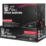 Reflex Siyah Hibrit Large X Large 100'lü Eldiven