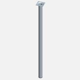 Regalux Çelik Boru Yuvarlak 700 mm Paslanmaz Çelik Renginde Masa Ayağı