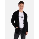 Regular Fit Cepli Siyah Erkek Hırka