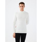 Regular Fit Erkek Beyaz Kazak - 2XL