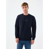 Regular Fit Erkek Sweatshirt - Koyu Lacivert - 2XL