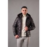 Regular Fit Kapşonlu Astarlı Kapitone Erkek Mont