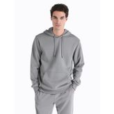 Regular Fit Kapüşonlu Gri Erkek Sweatshirt