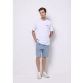 Regular Fit Orta Bel Düz Erkek Indigo Ecologic Jean Şort